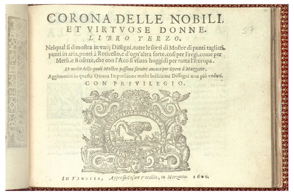 An illustration from Corona delle nobili et virtuose donne. Libro Terzo, 1601, leaf 0