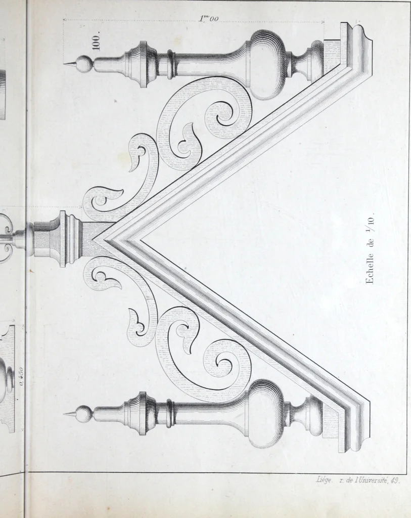 An illustration from Vieille Montagne : album d'objets d'art et d'ornementation architecturale : V.M. 1875., 1875, leaf 10