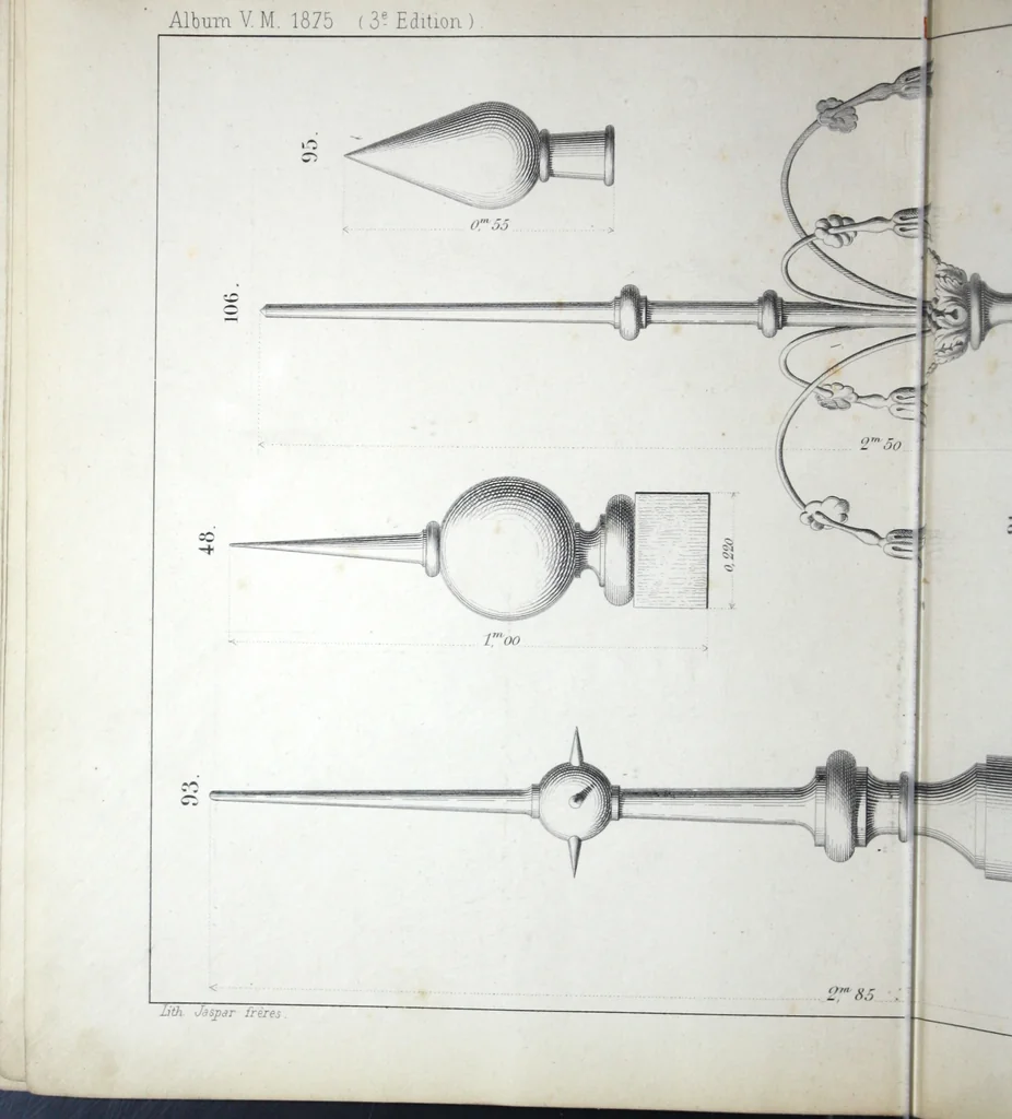 An illustration from Vieille Montagne : album d'objets d'art et d'ornementation architecturale : V.M. 1875., 1875, leaf 11