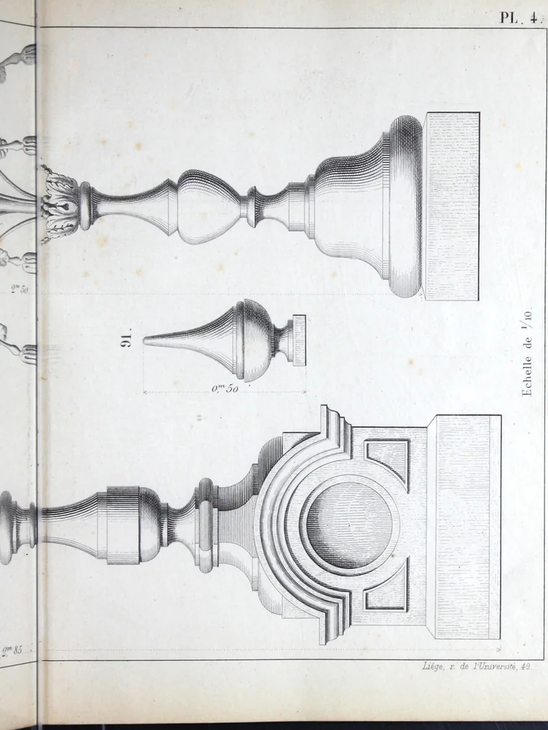 An illustration from Vieille Montagne : album d'objets d'art et d'ornementation architecturale : V.M. 1875., 1875, leaf 12