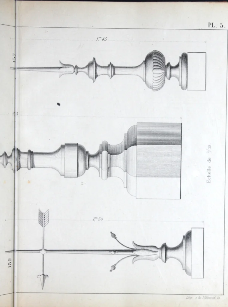 An illustration from Vieille Montagne : album d'objets d'art et d'ornementation architecturale : V.M. 1875., 1875, leaf 14