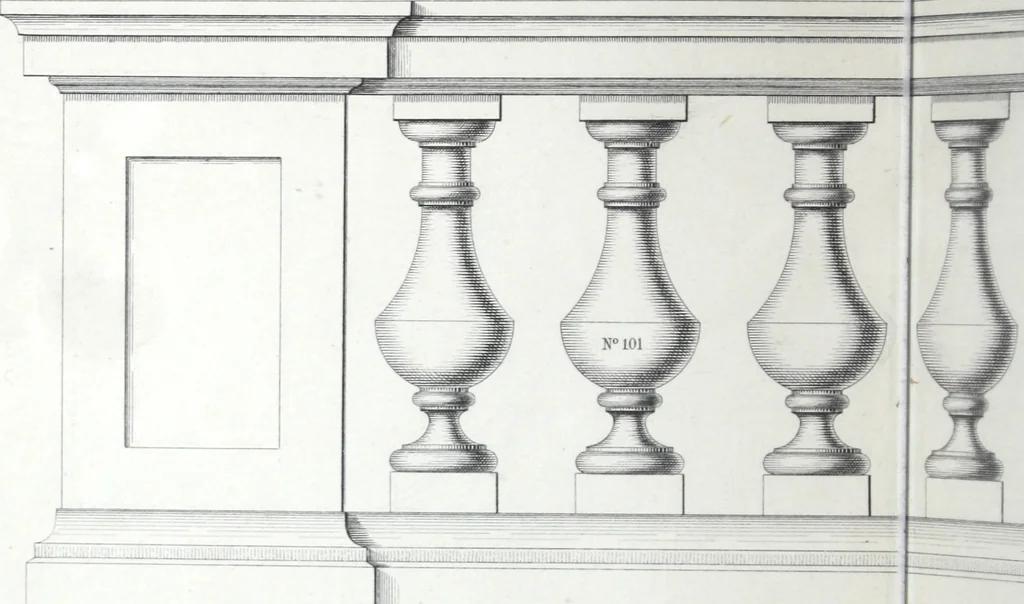 An illustration from Vieille Montagne : album d'objets d'art et d'ornementation architecturale : V.M. 1875., 1875, leaf 17