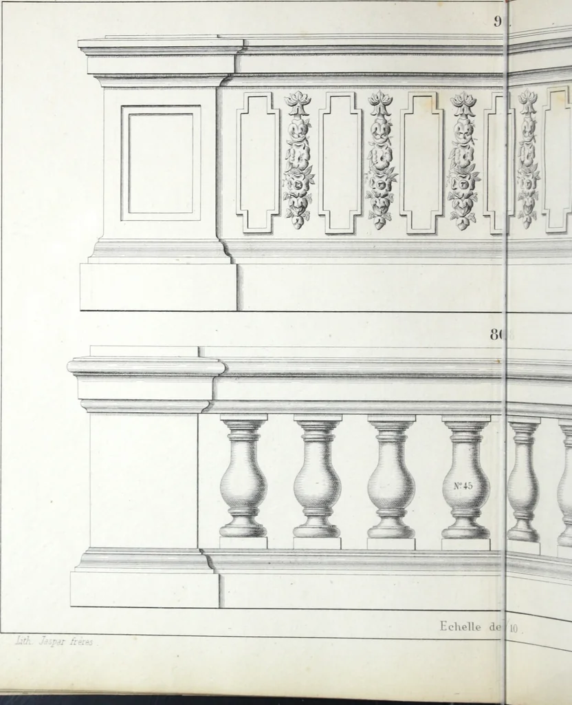 An illustration from Vieille Montagne : album d'objets d'art et d'ornementation architecturale : V.M. 1875., 1875, leaf 19