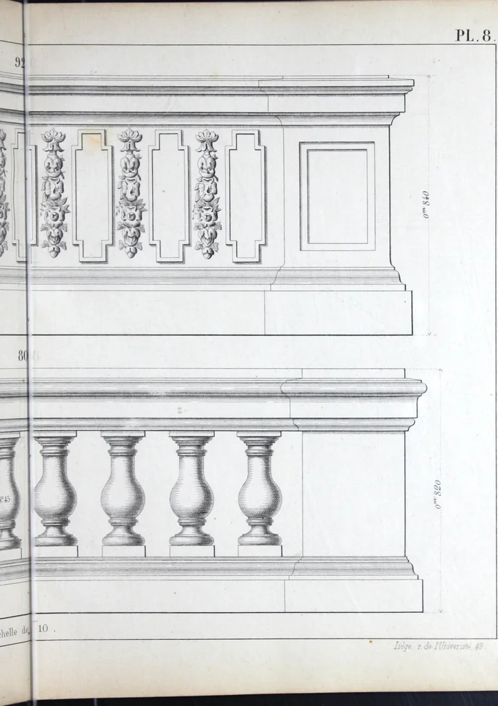An illustration from Vieille Montagne : album d'objets d'art et d'ornementation architecturale : V.M. 1875., 1875, leaf 20