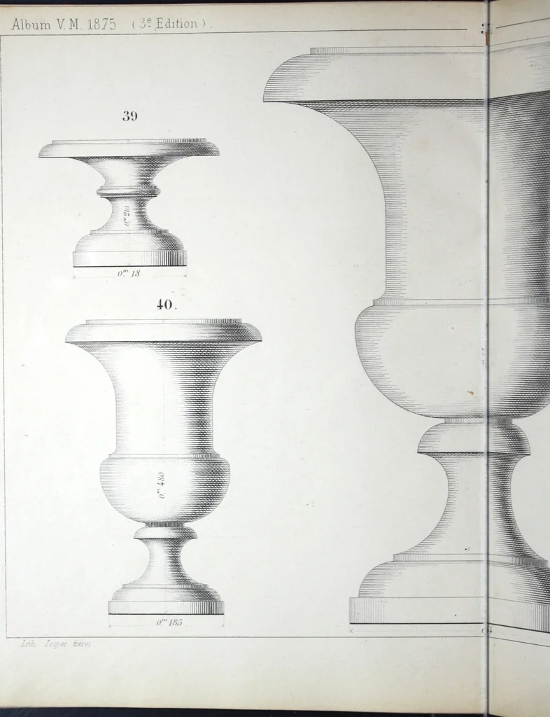 An illustration from Vieille Montagne : album d'objets d'art et d'ornementation architecturale : V.M. 1875., 1875, leaf 21