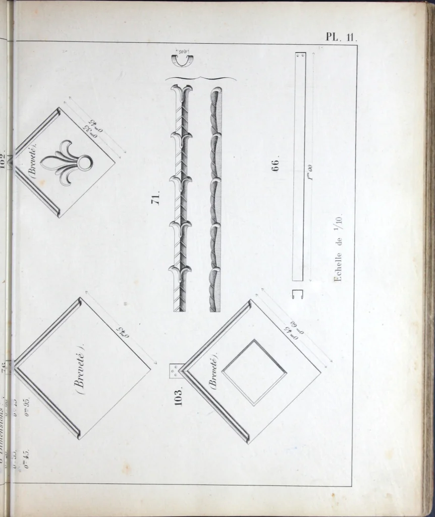 An illustration from Vieille Montagne : album d'objets d'art et d'ornementation architecturale : V.M. 1875., 1875, leaf 26