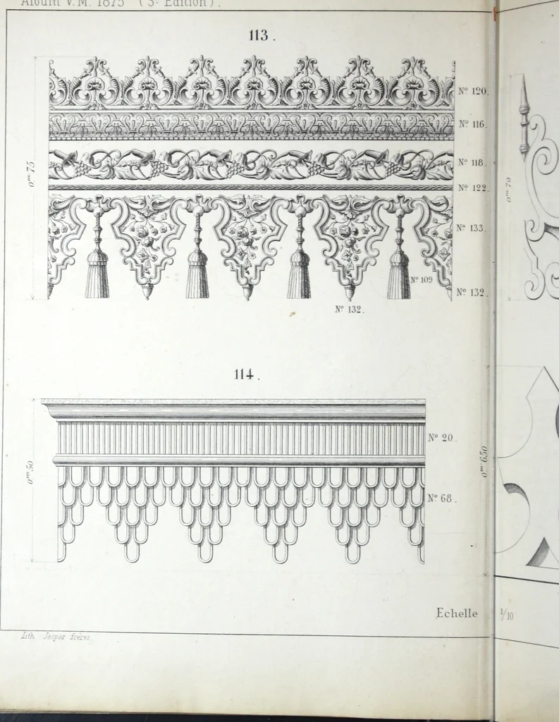 An illustration from Vieille Montagne : album d'objets d'art et d'ornementation architecturale : V.M. 1875., 1875, leaf 41