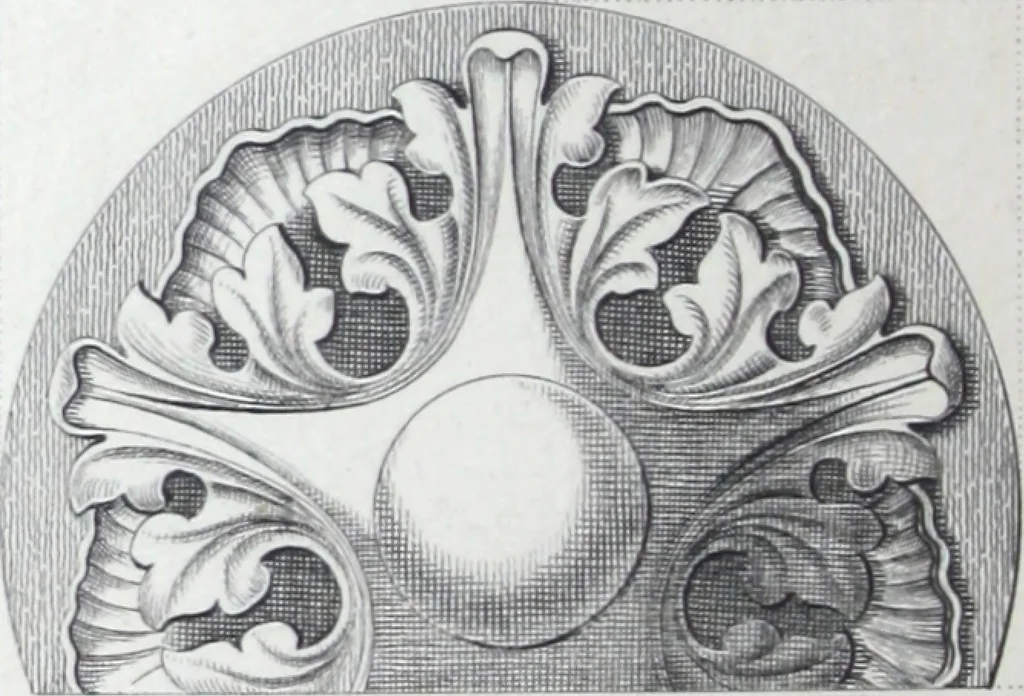 An illustration from Vieille Montagne : album d'objets d'art et d'ornementation architecturale : V.M. 1875., 1875, leaf 45