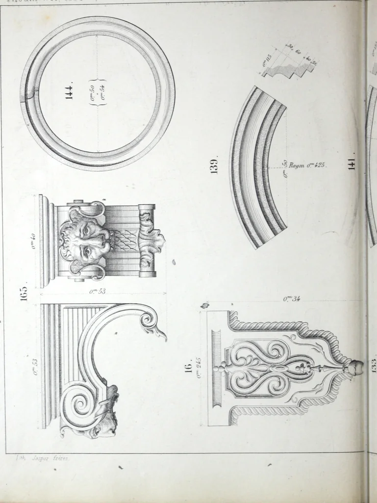 An illustration from Vieille Montagne : album d'objets d'art et d'ornementation architecturale : V.M. 1875., 1875, leaf 51