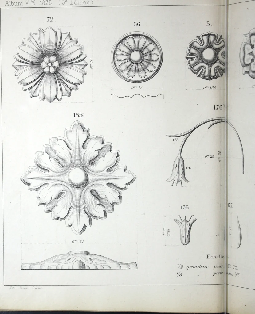 An illustration from Vieille Montagne : album d'objets d'art et d'ornementation architecturale : V.M. 1875., 1875, leaf 53