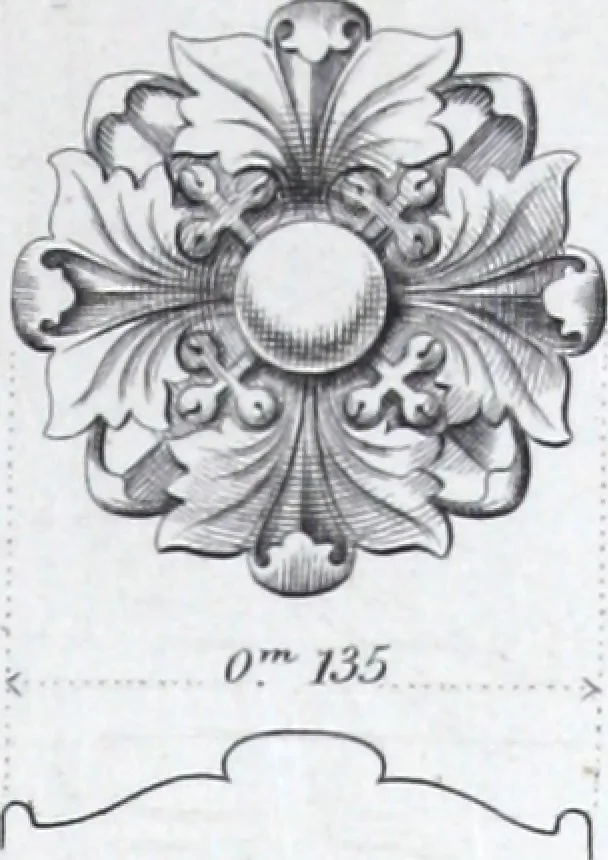 An illustration from Vieille Montagne : album d'objets d'art et d'ornementation architecturale : V.M. 1875., 1875, leaf 54