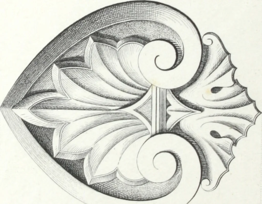 An illustration from Vieille Montagne : album d'objets d'art et d'ornementation architecturale : V.M. 1875., 1875, leaf 57