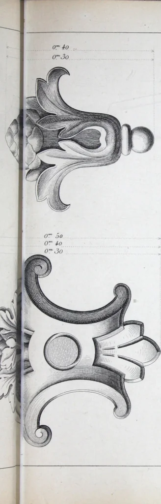 An illustration from Vieille Montagne : album d'objets d'art et d'ornementation architecturale : V.M. 1875., 1875, leaf 58