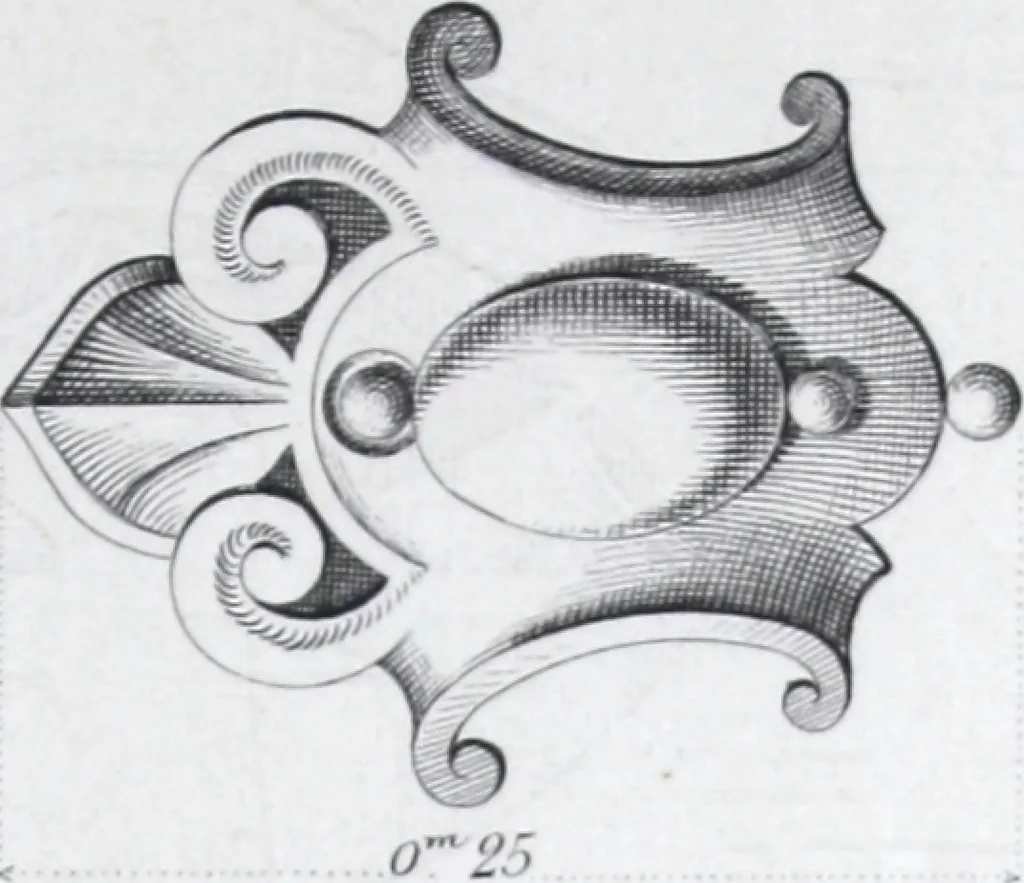 An illustration from Vieille Montagne : album d'objets d'art et d'ornementation architecturale : V.M. 1875., 1875, leaf 58