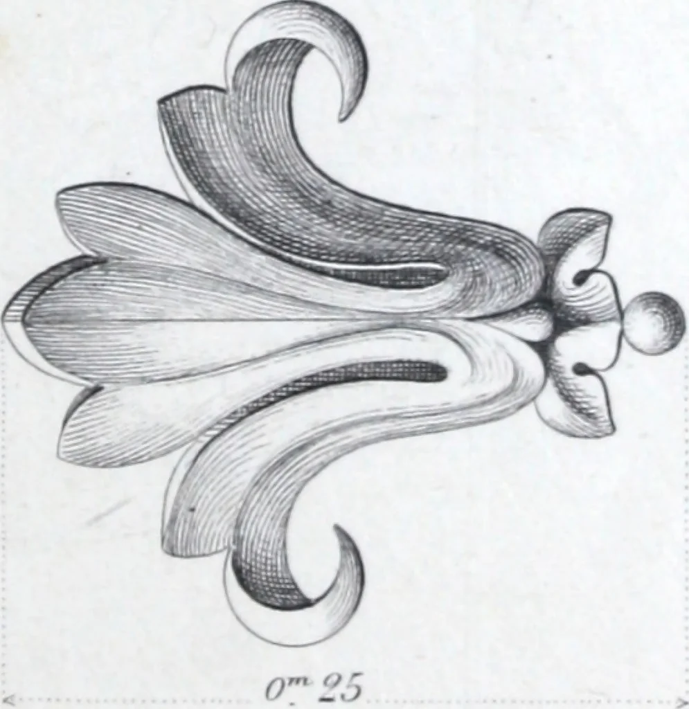 An illustration from Vieille Montagne : album d'objets d'art et d'ornementation architecturale : V.M. 1875., 1875, leaf 58