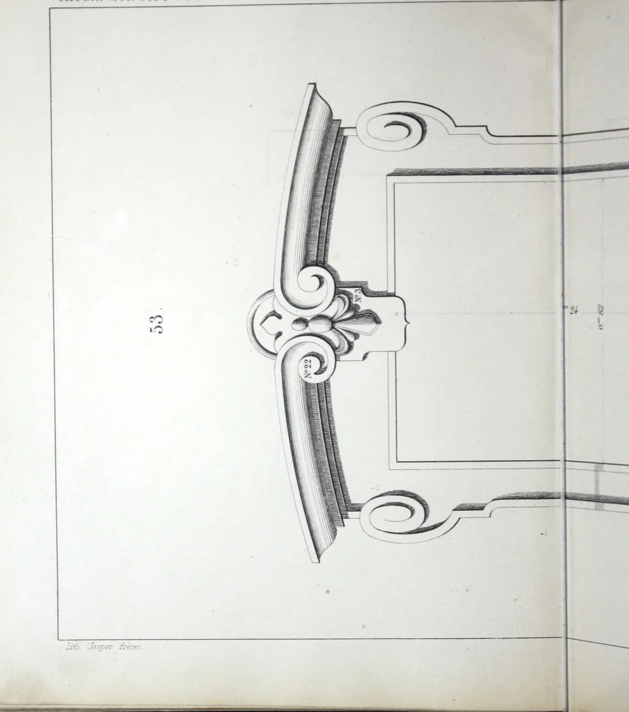 An illustration from Vieille Montagne : album d'objets d'art et d'ornementation architecturale : V.M. 1875., 1875, leaf 63