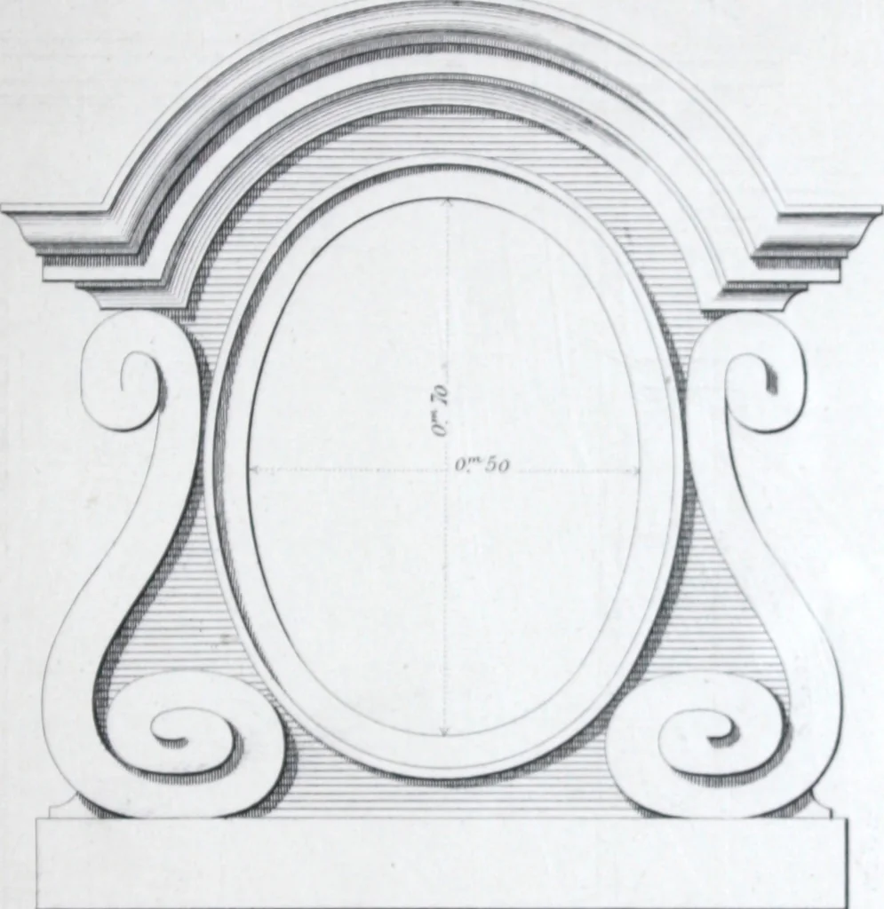 An illustration from Vieille Montagne : album d'objets d'art et d'ornementation architecturale : V.M. 1875., 1875, leaf 66