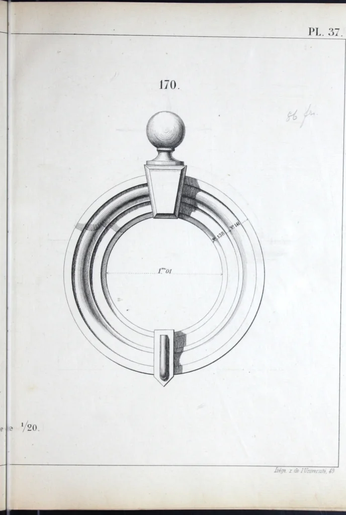 An illustration from Vieille Montagne : album d'objets d'art et d'ornementation architecturale : V.M. 1875., 1875, leaf 78