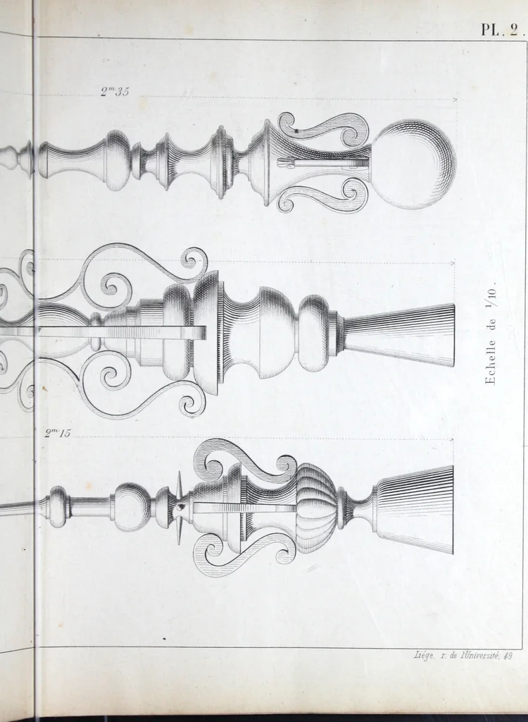 An illustration from Vieille Montagne : album d'objets d'art et d'ornementation architecturale : V.M. 1875., 1875, leaf 8