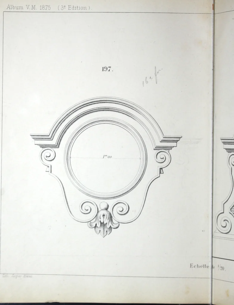 An illustration from Vieille Montagne : album d'objets d'art et d'ornementation architecturale : V.M. 1875., 1875, leaf 83