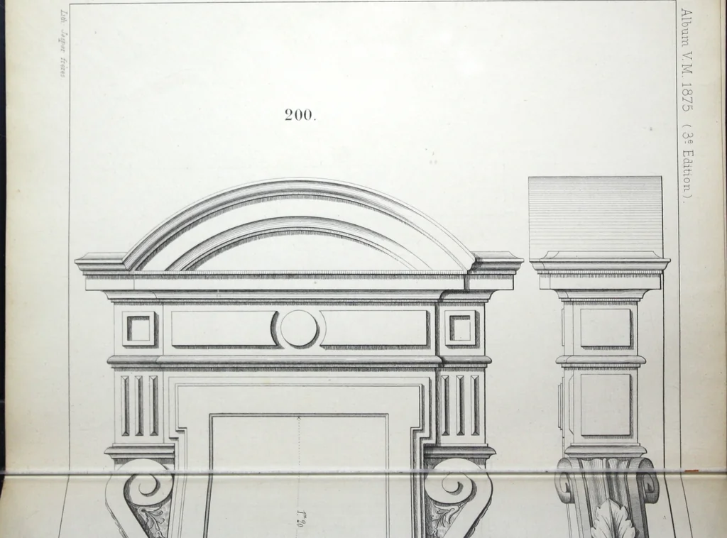 An illustration from Vieille Montagne : album d'objets d'art et d'ornementation architecturale : V.M. 1875., 1875, leaf 87