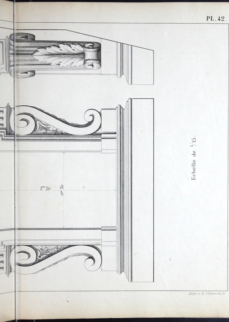 An illustration from Vieille Montagne : album d'objets d'art et d'ornementation architecturale : V.M. 1875., 1875, leaf 88