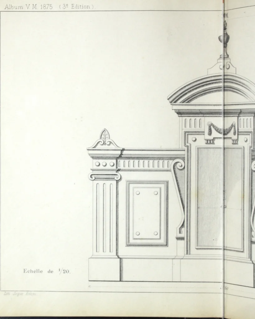 An illustration from Vieille Montagne : album d'objets d'art et d'ornementation architecturale : V.M. 1875., 1875, leaf 89