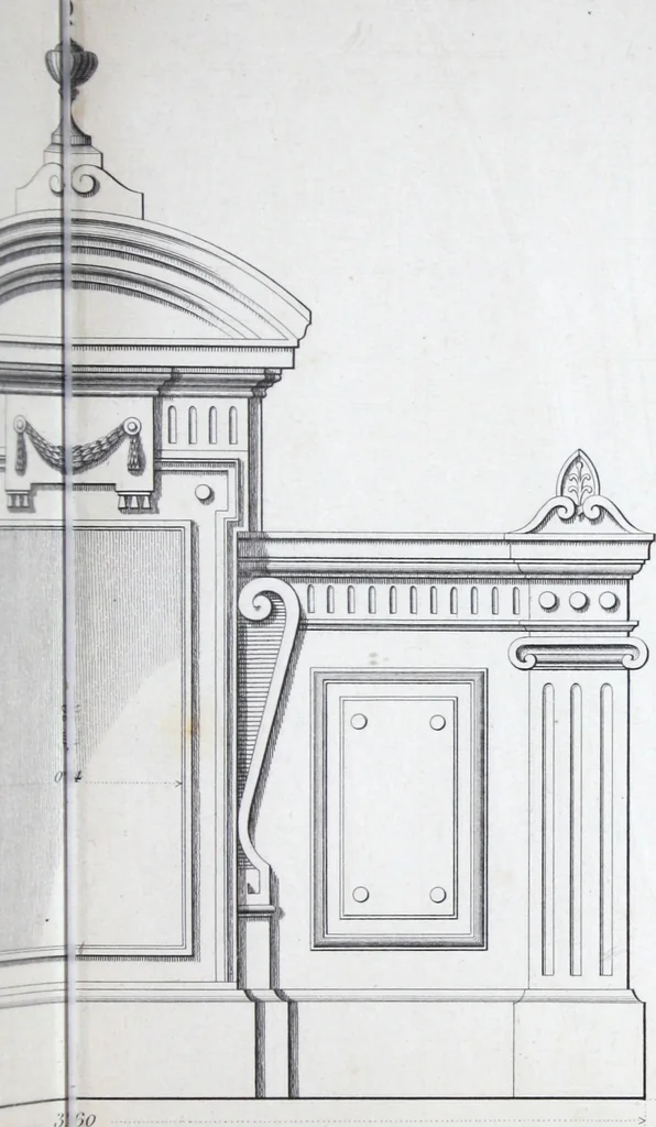 An illustration from Vieille Montagne : album d'objets d'art et d'ornementation architecturale : V.M. 1875., 1875, leaf 90
