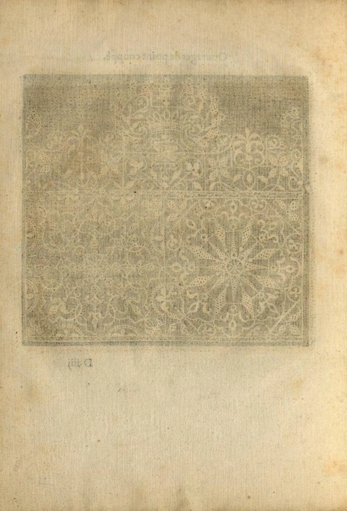 An illustration from Les singuliers et nouveaux pourtraicts, pour toutes sortes d'ouvrages de lingerie, 1603, leaf 29