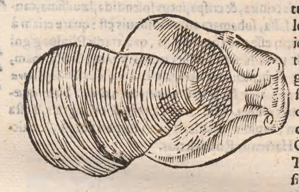 An illustration from Vlyssis Aldrovandi ... De reliquis animalibus exanguibus libri quatuor, post mortem eius editi : nempe de mollibvs, crvstaceis, testaceis et zoophytis, 1642, leaf 500