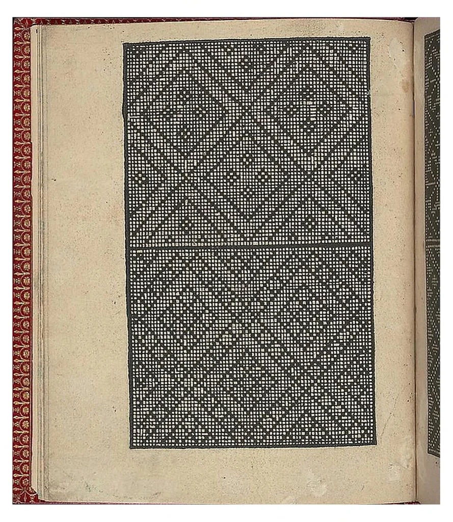 An illustration from Ce est ung tractat de la noble art de leguille ascavoir ouvraiges de spaigne., 1527, leaf 10