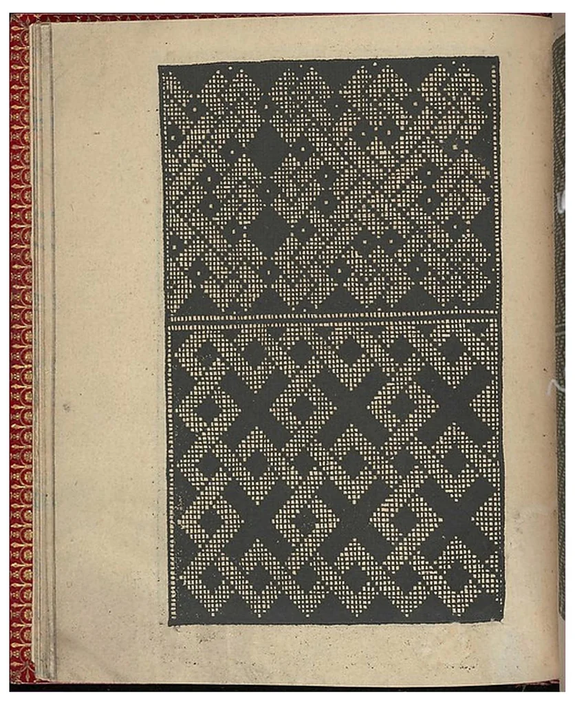 An illustration from Ce est ung tractat de la noble art de leguille ascavoir ouvraiges de spaigne., 1527, leaf 30