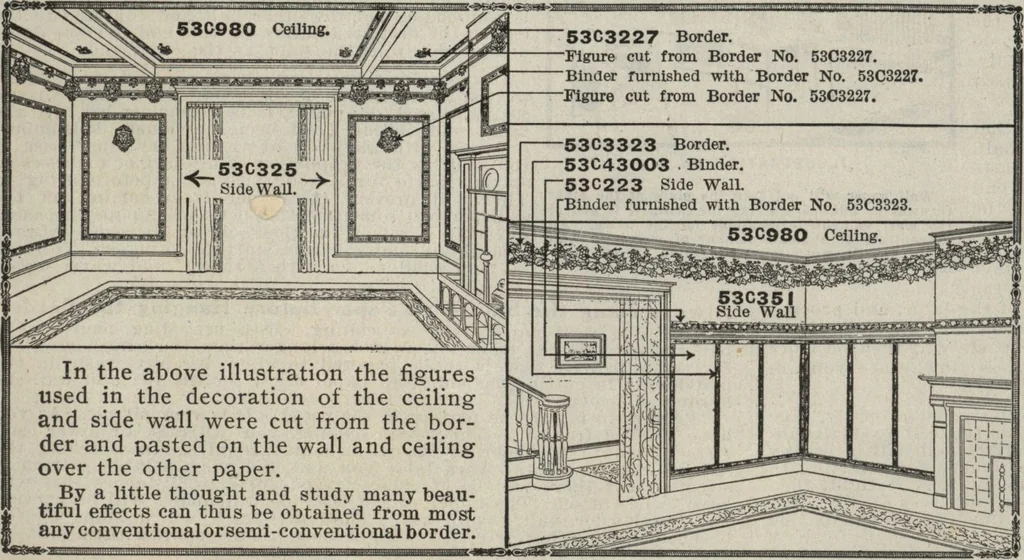 An illustration from Wall paper for every home, 1916, 1916, leaf 5