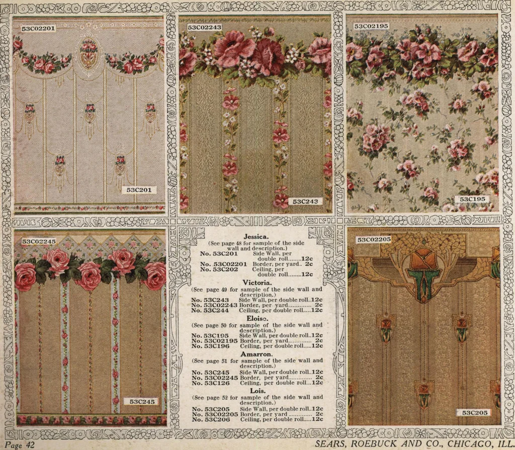 An illustration from Wall paper for every home, 1916, 1916, leaf 65