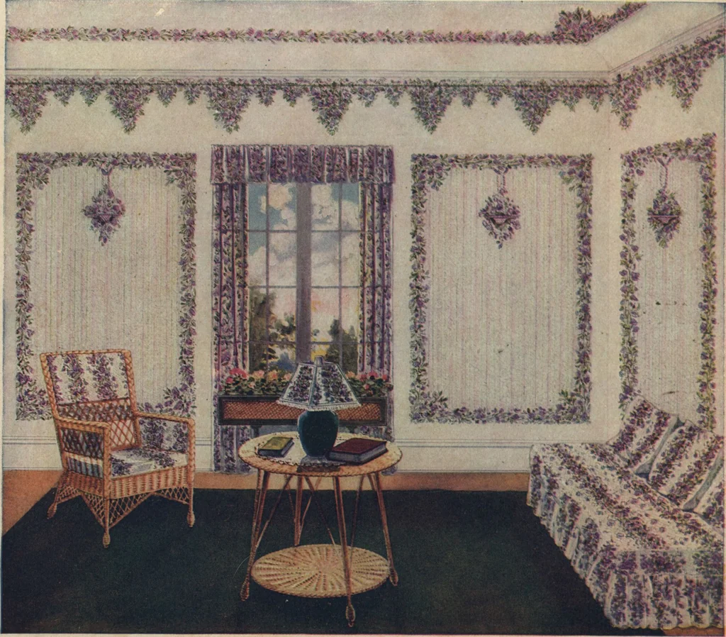 An illustration from Wall papers and cretonnes, 1911, 1911, leaf 7