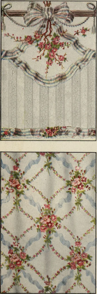An illustration from Wall papers with special cretonnes to match, 1912, leaf 2