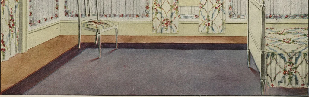 An illustration from Wall papers with special cretonnes to match, 1912, leaf 2