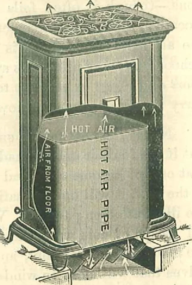 An illustration from Warming and ventilating for public buildings, schools, halls, stores, dwellings, etc., 1887, leaf 19
