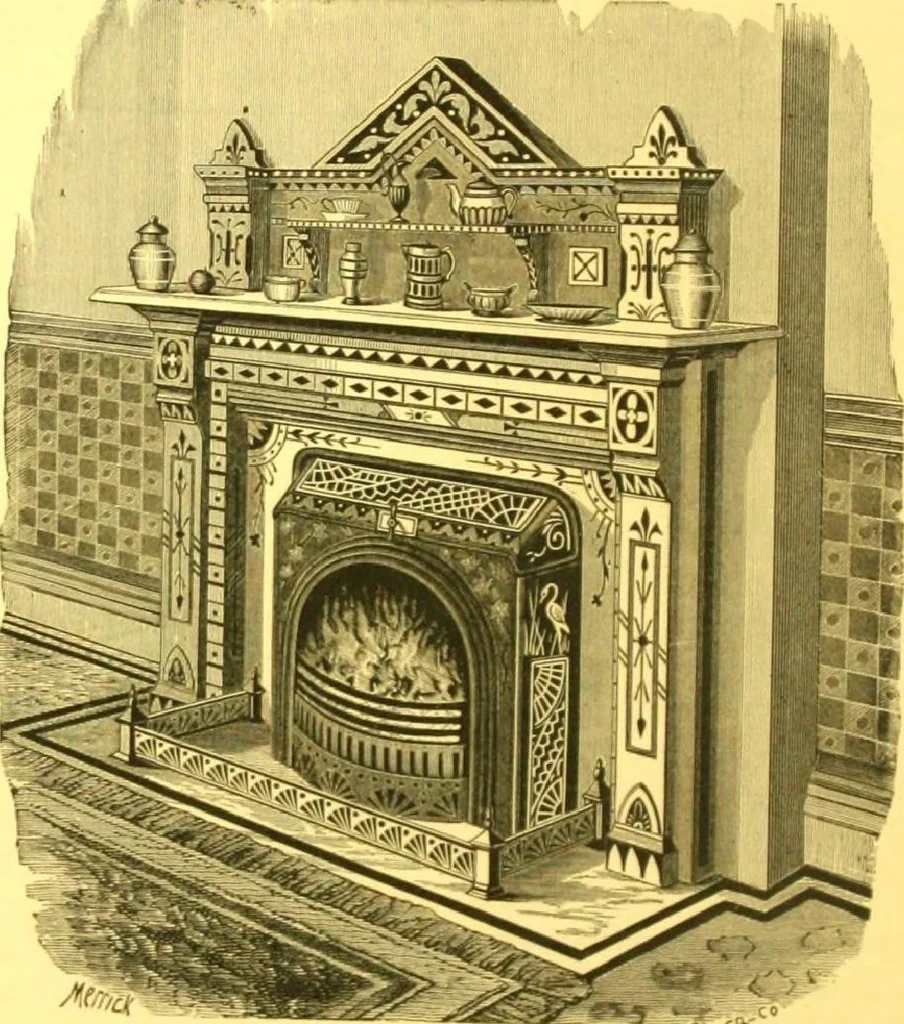 An illustration from Warming and ventilation for public buildings, schools, halls, stores, dwellings, etc., etc. : with a description of the Hess "pure air" furnaces, heaters, cooking stoves, ovens, fire-places; &c. : manufactured by the Hess Stove Works, Geo. H. Hess Co'y, proprietors ..., 1887, leaf 29