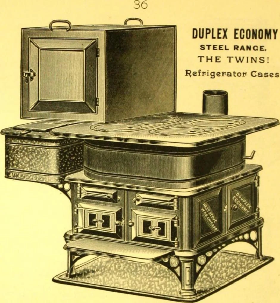 An illustration from Warming and ventilation for public buildings, schools, halls, stores, dwellings, etc., etc. : with a description of the Hess "pure air" furnaces, heaters, cooking stoves, ovens, fire-places; &c. : manufactured by the Hess Stove Works, Geo. H. Hess Co'y, proprietors ..., 1887, leaf 37