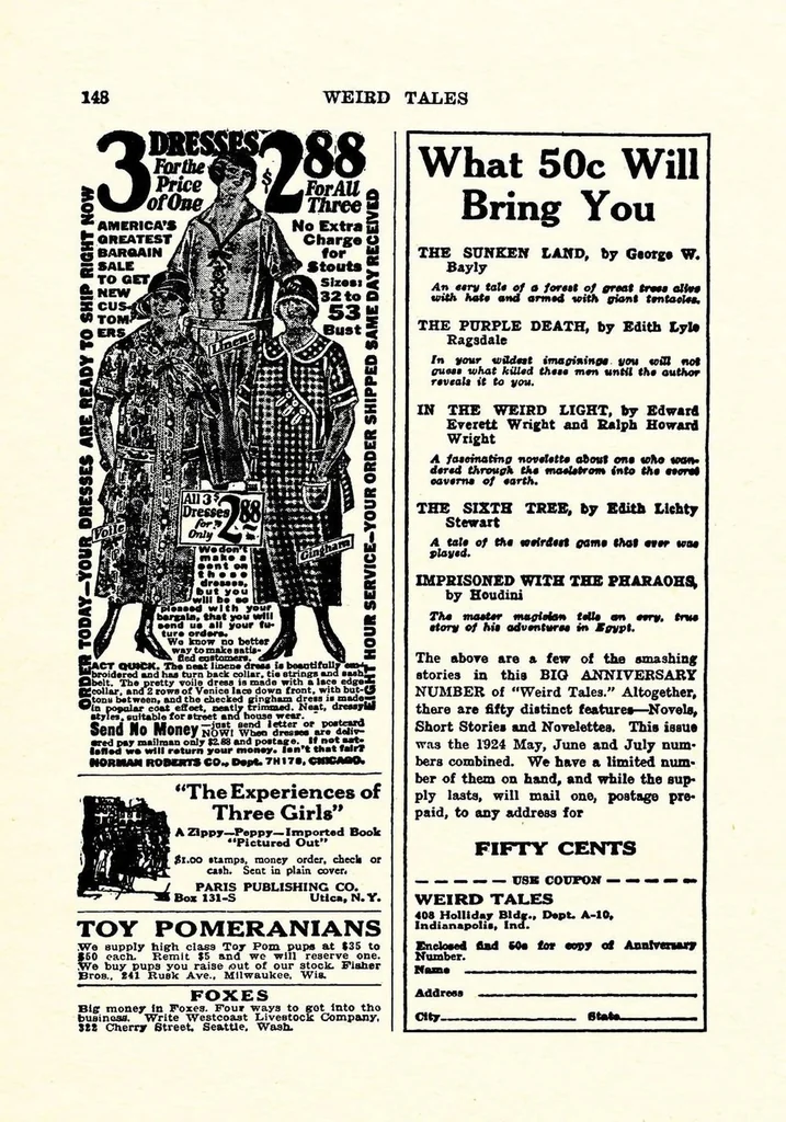 An illustration from Weird Tales v06 n02 [1925-08], 1925, leaf 4