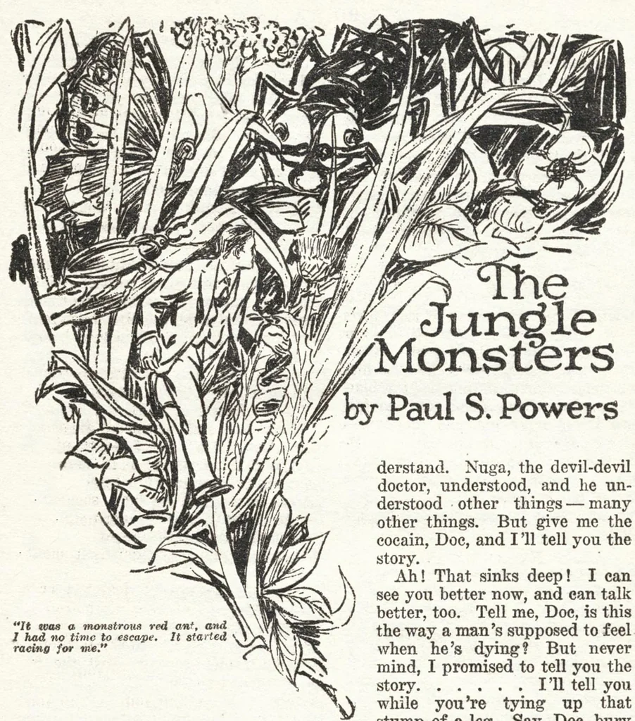 An illustration from Weird Tales v07 n03 [1926-03], 1926, leaf 20