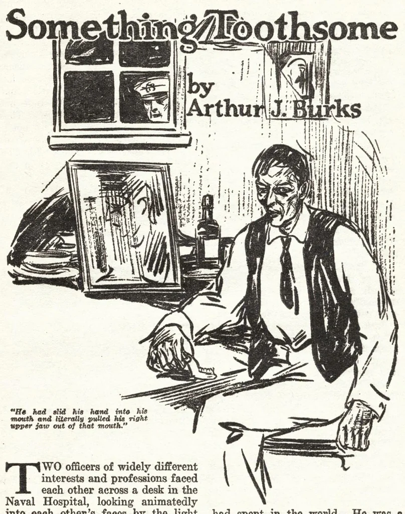 An illustration from Weird Tales v07 n03 [1926-03], 1926, leaf 38