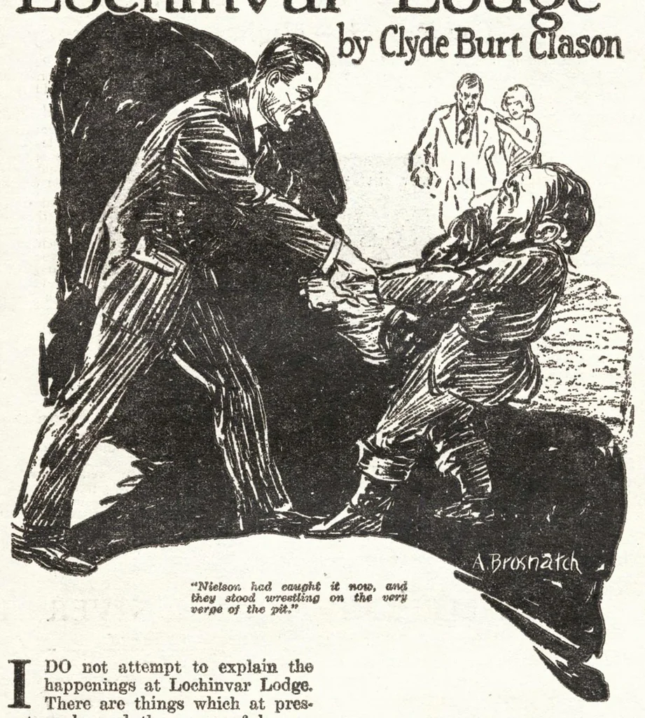 An illustration from Weird Tales v07 n03 [1926-03], 1926, leaf 6