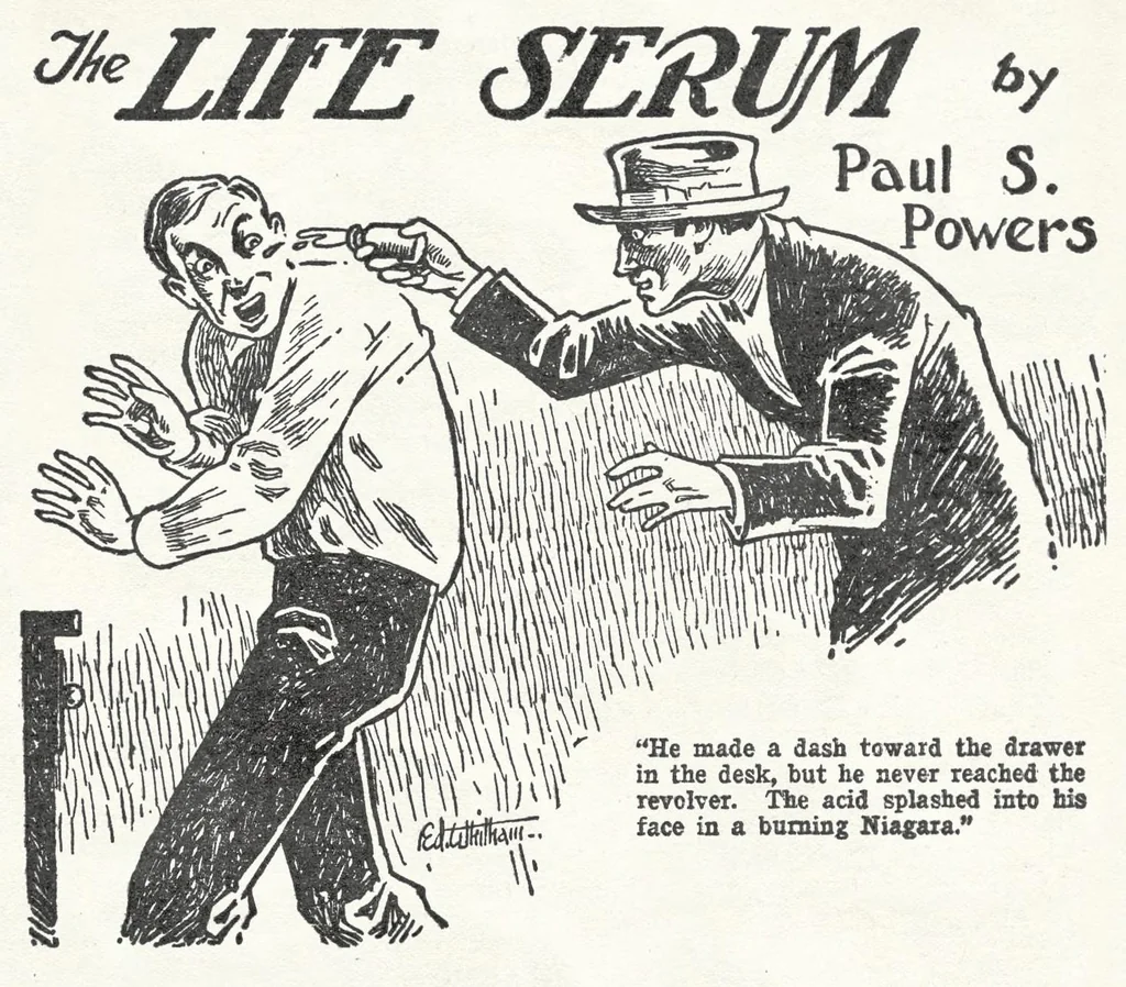 An illustration from Weird Tales v07 n06 [1926-06], 1926, leaf 50
