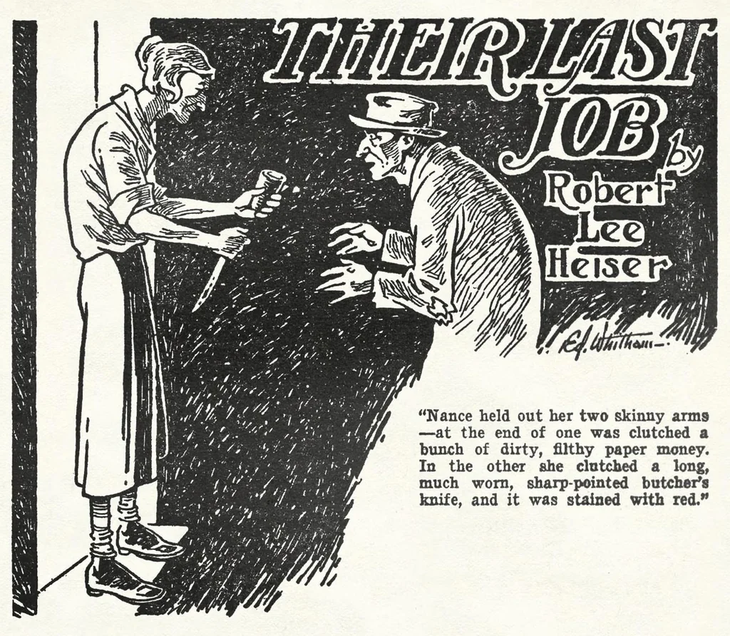 An illustration from Weird Tales v07 n06 [1926-06], 1926, leaf 60