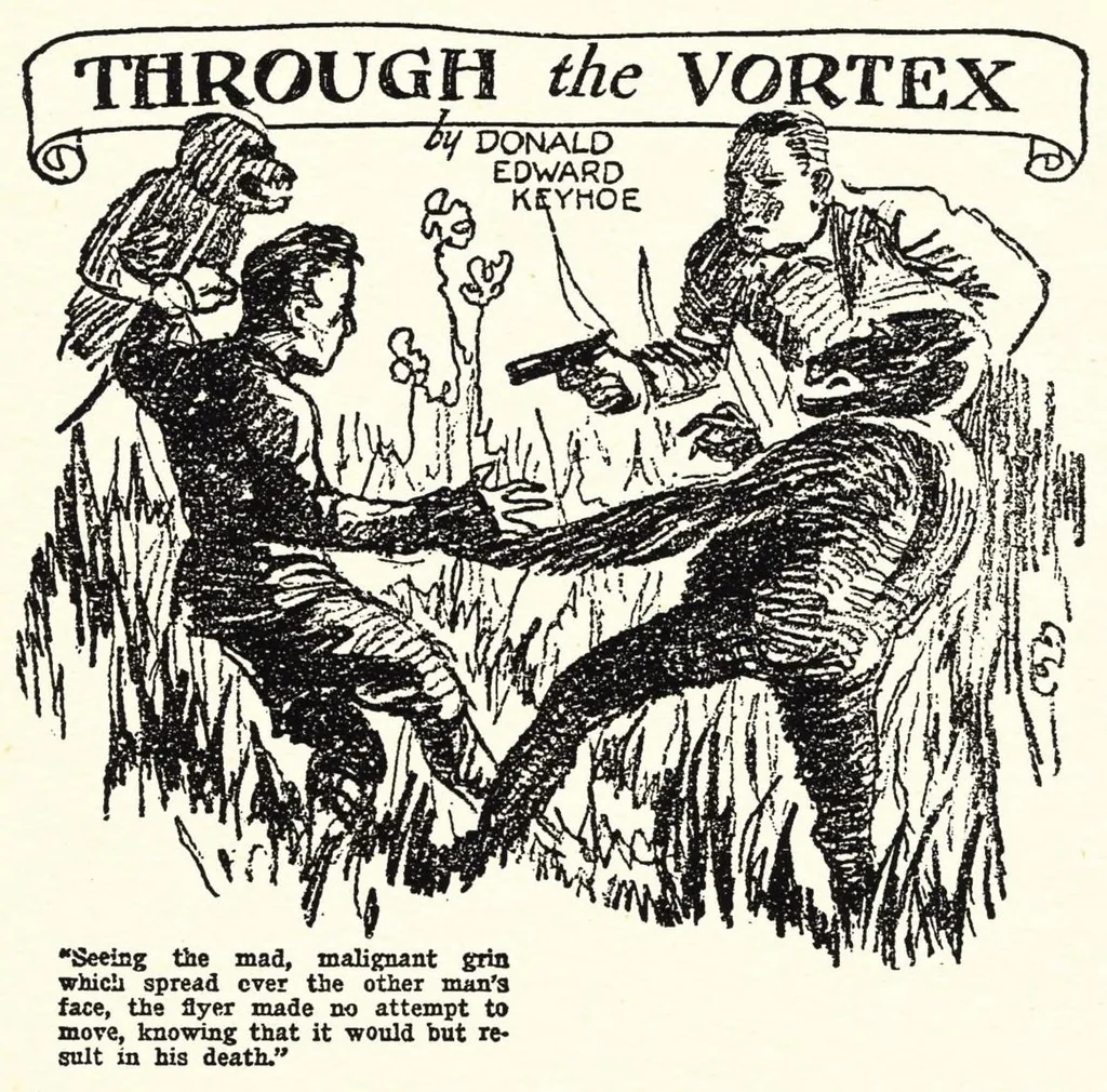 An illustration from Weird Tales, Vol. 8, No. 1 (July 1926), 1926, leaf 5