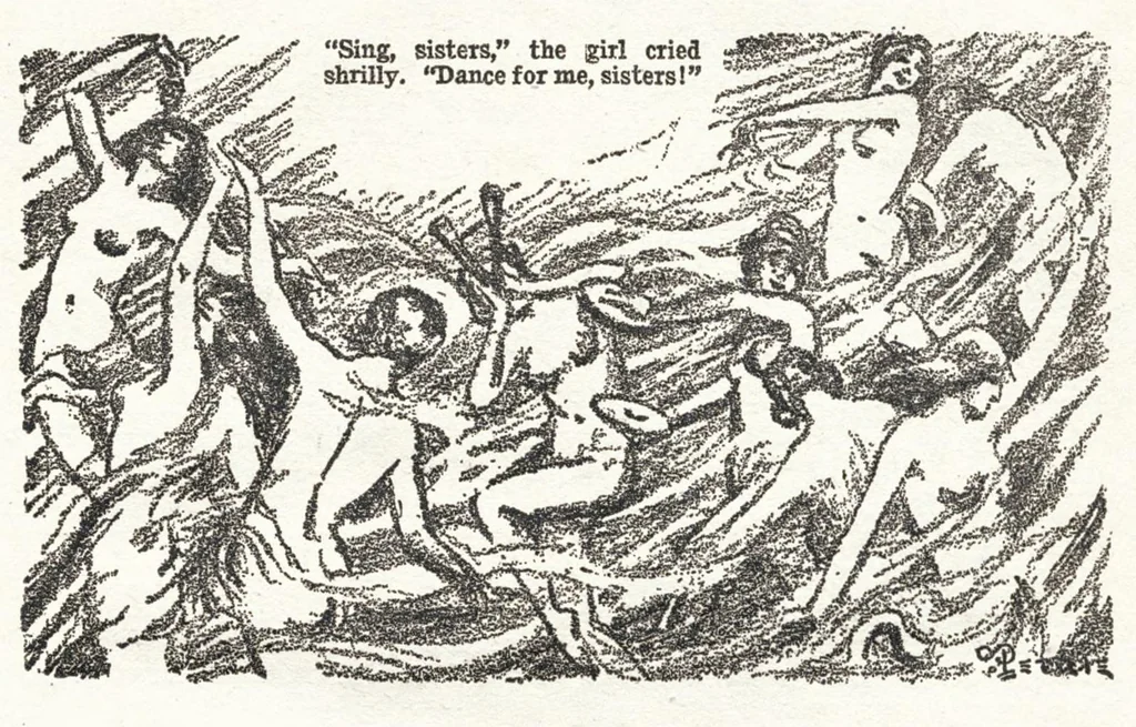 An illustration from Weird Tales v08 n02 [1926-08], 1926, leaf 12