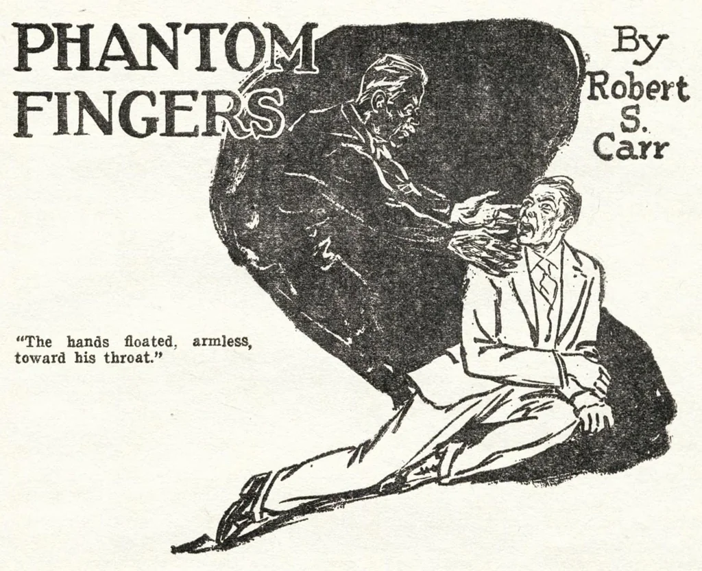 An illustration from Weird Tales v09 n05 [1927-05], 1927, leaf 120