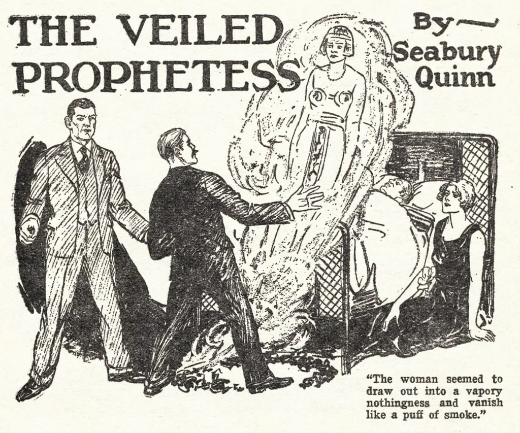 An illustration from Weird Tales v09 n05 [1927-05], 1927, leaf 26